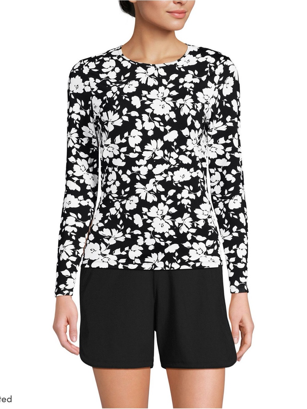 Lands' End Women's SunShade UPF 50 Long Sleeve Rash Guard